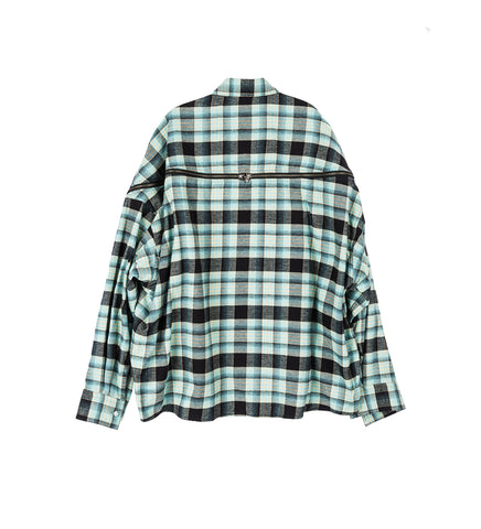 ORIGINAL CHECK ZIPPER SHIRT BLACK/BLUE