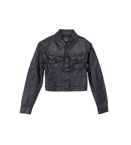 WAXED DENIM JACKET MIDNIGHT BLUE / BLACK