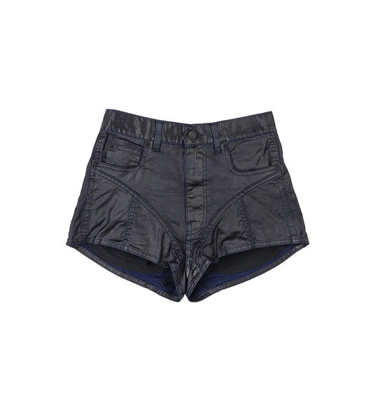 WAXED DENIM SHORTS MIDNIGHT BLUE / BLACK