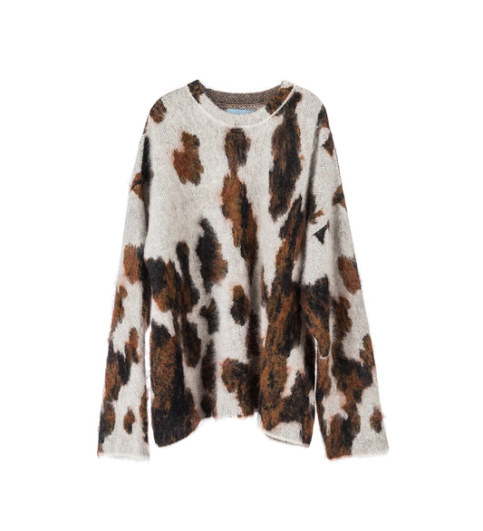 ENTOURAGE KNIT SWEATER COW