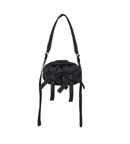 BEADED CLASSIC BOW CROSSBODY BAG BLACK / JET