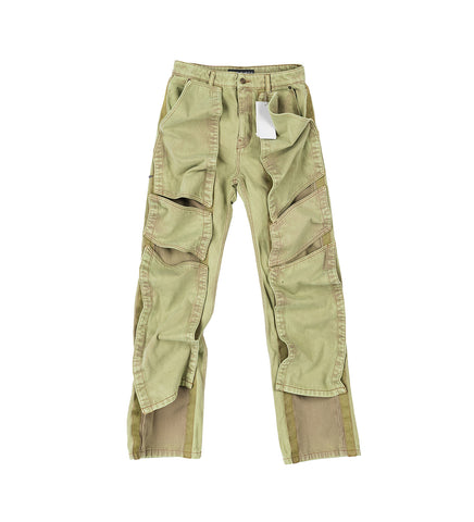 VELCRO MULTI PANEL JEANS LIGHT GREEN