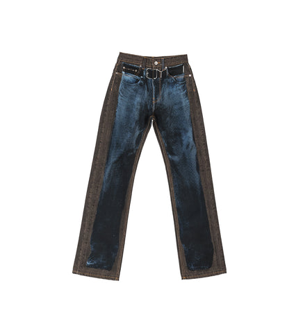 YP TROMPE L'OEIL JEANS BLUE/BROWN