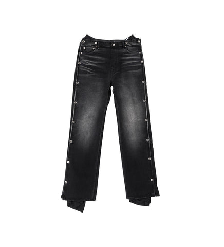 COLLAPSED WAIST JEANS FADED BLACK