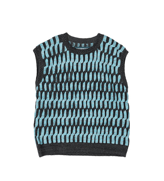 COSME KNIT VEST BLUE MOON