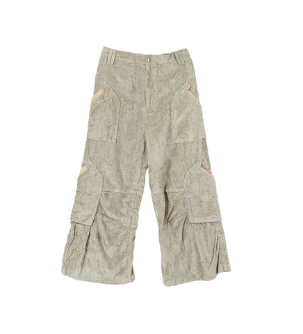 RONNY TERRYCLOTH DISTRESSED CARGO PANTS ALOE GREEN