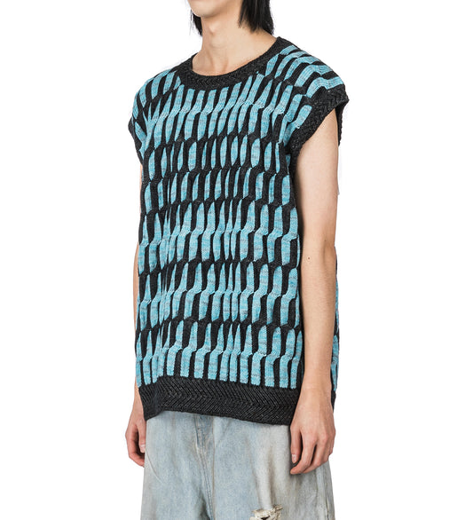 COSME KNIT VEST BLUE MOON