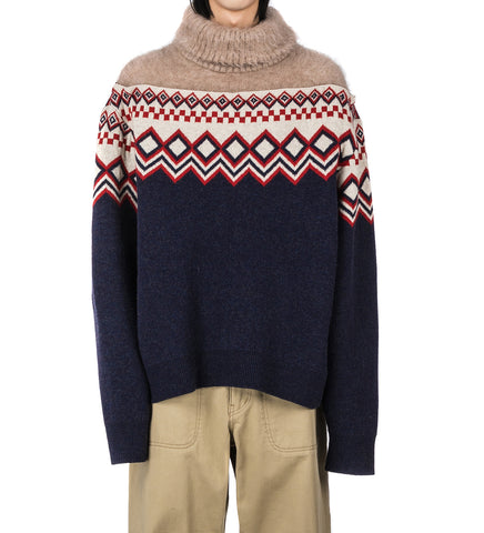 LAYERED NORDIC KNIT NAVY