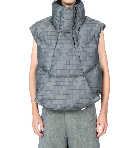 PET-TREE-KOR X NAMESAKE ARLO DOWN VEST GREY GRID