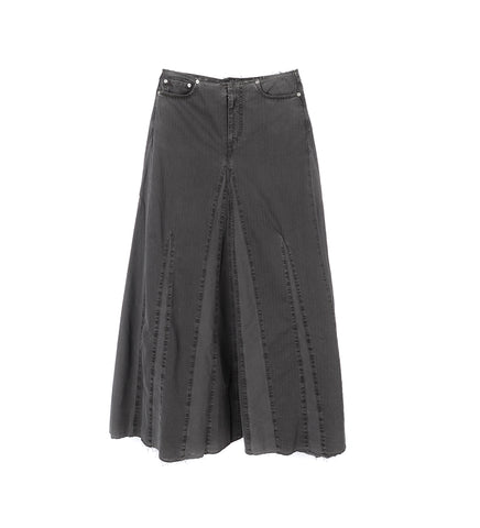 REBEL SKIRT ASH BLACK HERRINGBONE