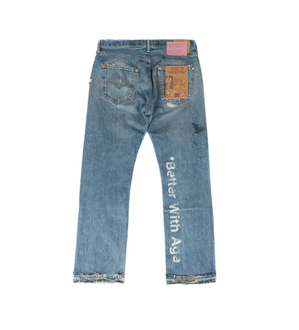 DENIM REPAIR PANTS INDIGO #2