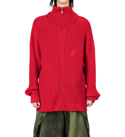 SLACKER RIB KNIT RED