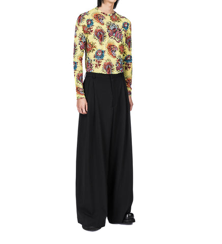 JUMBO WIDE LEG TROUSERS BLACK