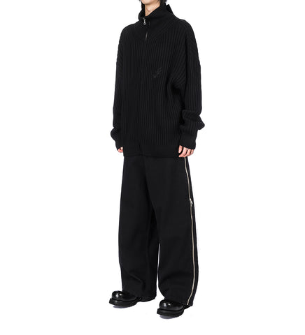 SLACKER RIB KNIT BLACK