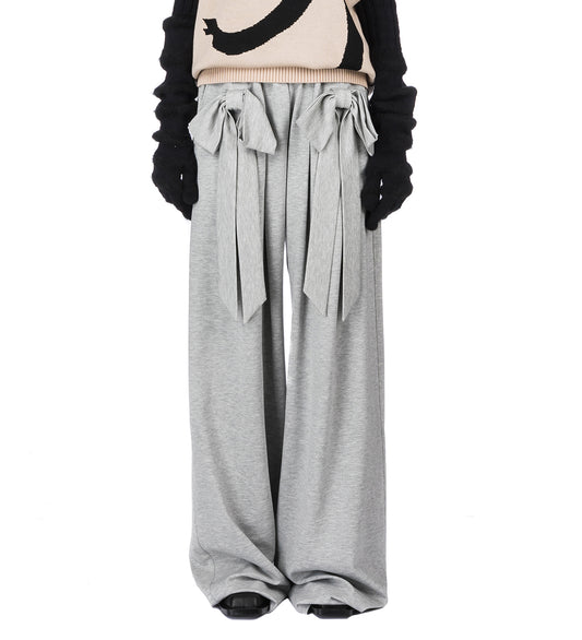 BOW/RIBBON LOUNGE PANTS GREY