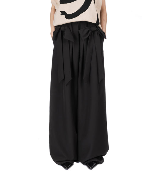 BOW/RIBBON LOUNGE PANTS BLACK