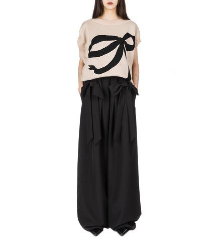 BOW/RIBBON LOUNGE PANTS BLACK