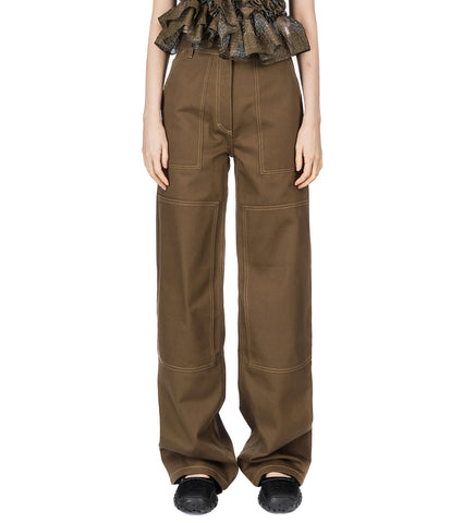 OMEGA TROUSERS BROWN