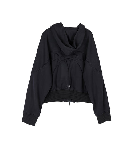 MAURICE ZIP HOODIE EUPHORIC BLACK