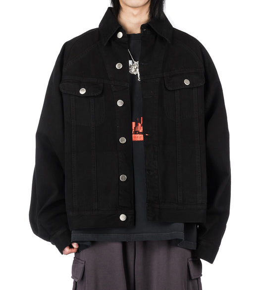 TRUCKER SWITCHING JACKET SOLID BLACK