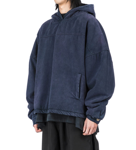 COVER WOVEN HOODIE FADED AZURE