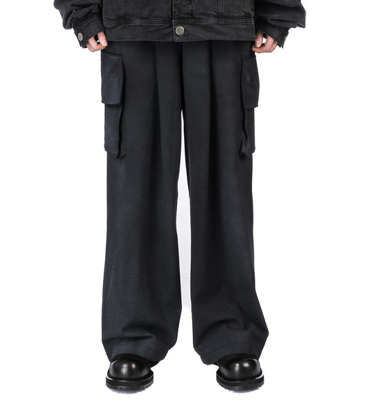 CARGO KNIT PANTS CHEMICAL BALCK