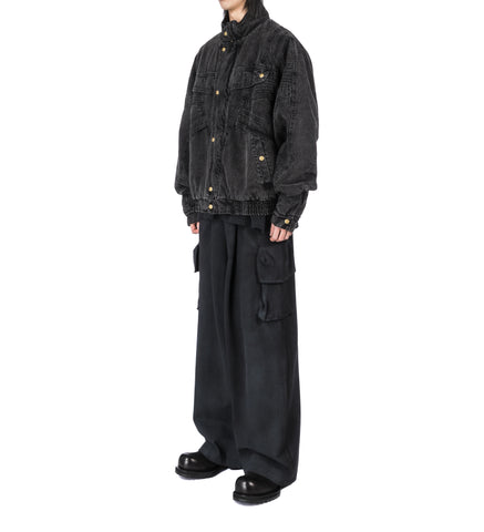 CARGO KNIT PANTS CHEMICAL BALCK