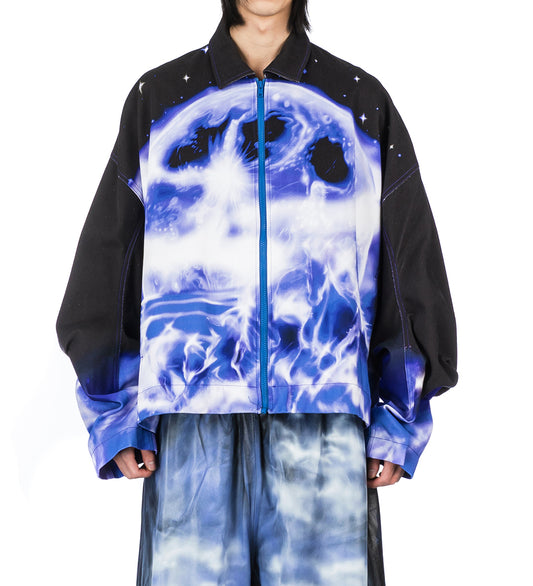 OVERSIZED DENIM JACKET BLACK/BLUE