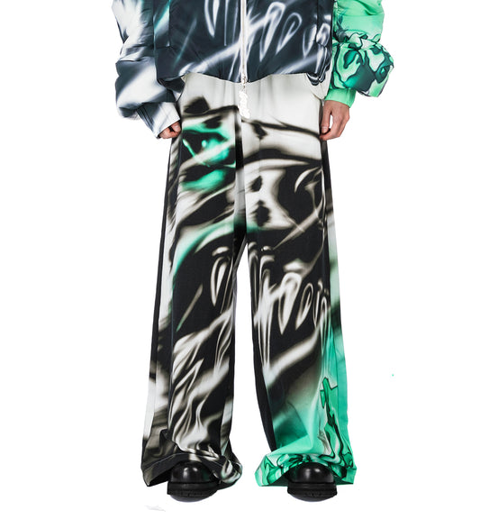 TRACKSUIT PANT WHITE/BLACK/GREEN