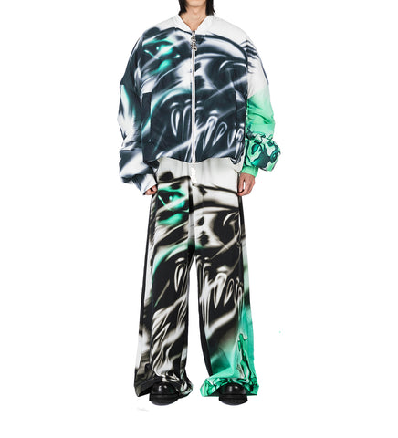 TRACKSUIT PANT WHITE/BLACK/GREEN