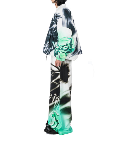 TRACKSUIT PANT WHITE/BLACK/GREEN