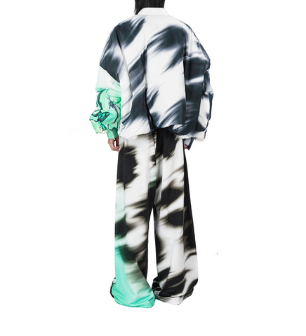 TRACKSUIT PANT WHITE/BLACK/GREEN