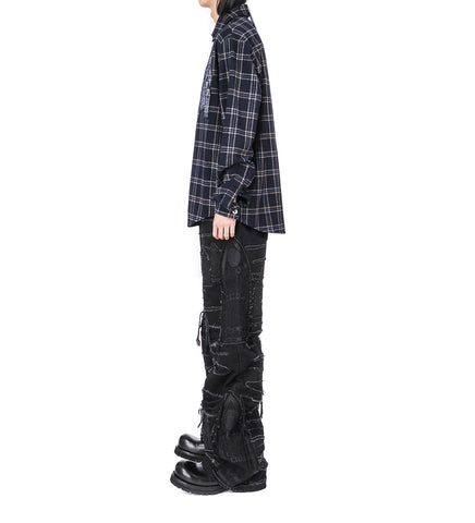 ULTRA FLARE WINDOWED DENIM COAL