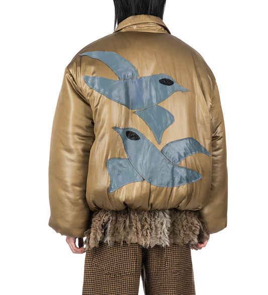 PUFFER JACKET LIQUID CAMEL