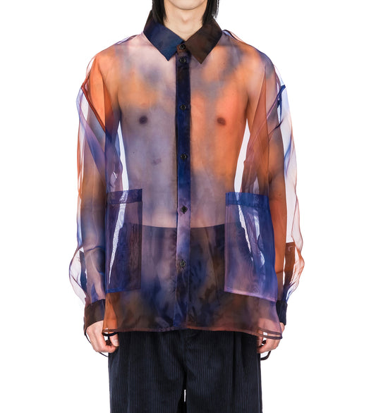 BIG SHIRT BLUE/ORANGE BLUR