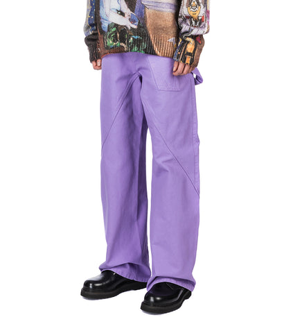 TWISTED WORKWEAR TROUSERS PURPLE