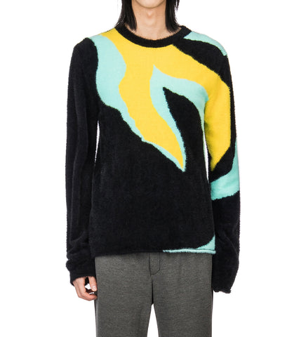 O'KEEFFE JUMPER BLACK/YELLOW/BLUE