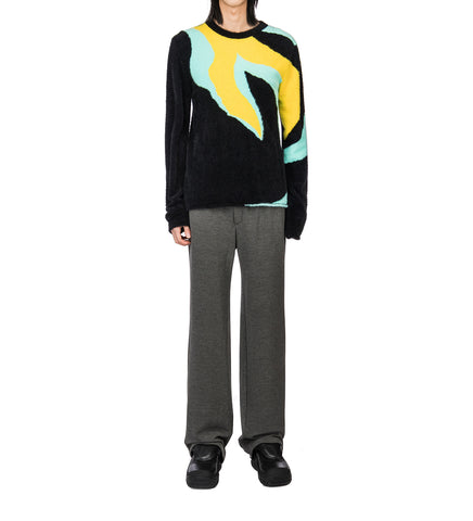 O'KEEFFE JUMPER BLACK/YELLOW/BLUE