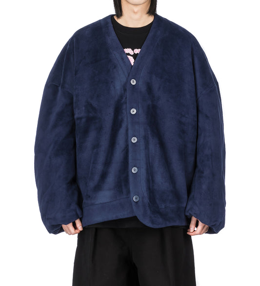 OVERSIZED V-NECK CARDIGAN DARK NAVY