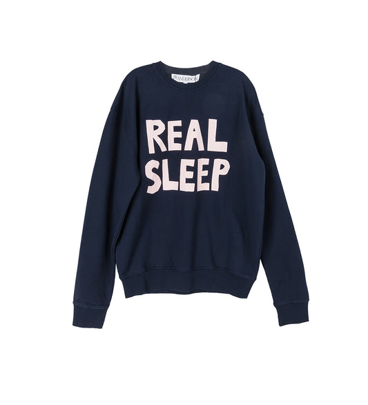 REAL SLEEP PRINTED SWEATSHIRT DARK NAVY