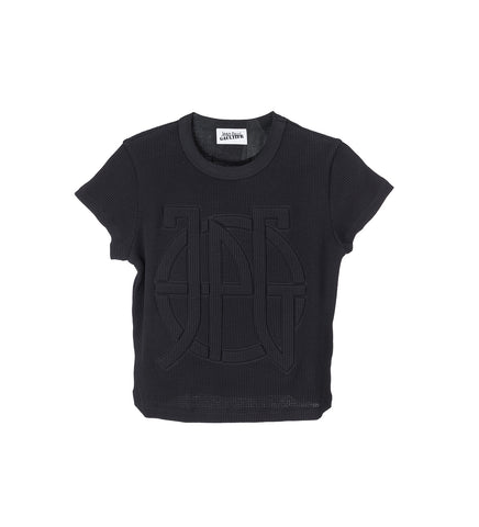 WAFFLE BABY TEE BLACK