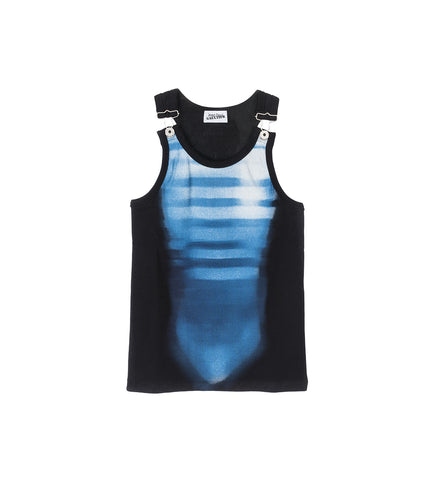 THE LE MALE TANK TOP BLACK BLUE