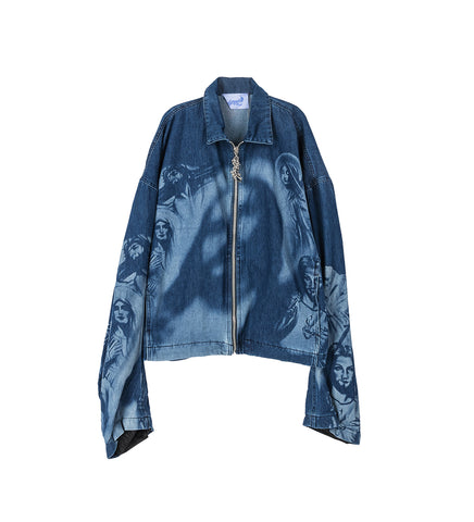 OVERSIZED DENIM JACKET INDIGO BLUE