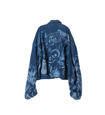 OVERSIZED DENIM JACKET INDIGO BLUE