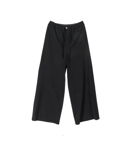 DRAWSTRING WIDE PANTS BLACK