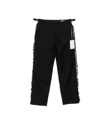 BEADED FRINGE TROUSER BLACK