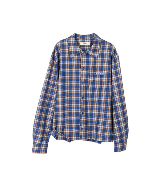 FLANNEL BUTTON DOWN SHIRT BLUE