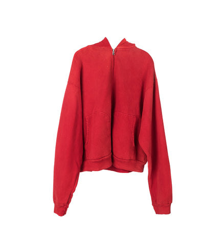 ZIP UP HOODIE RED