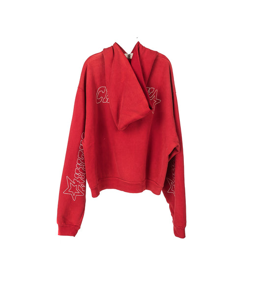 ZIP UP HOODIE RED