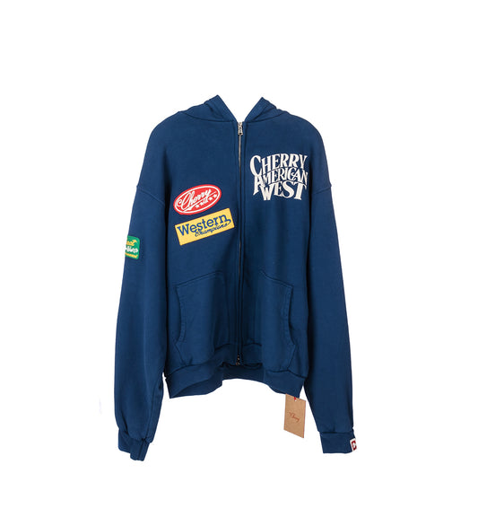 RODEO CHAMP ZIP UP HOODIE NAVY